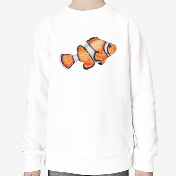 Свитшот «Рыба оранжевая Акварель»