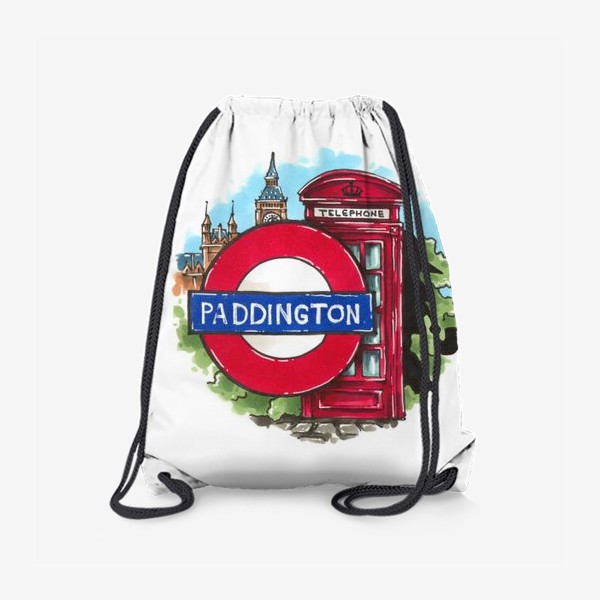 Рюкзак «Иллюстрация коллаж с достопримечательностями Лондона»