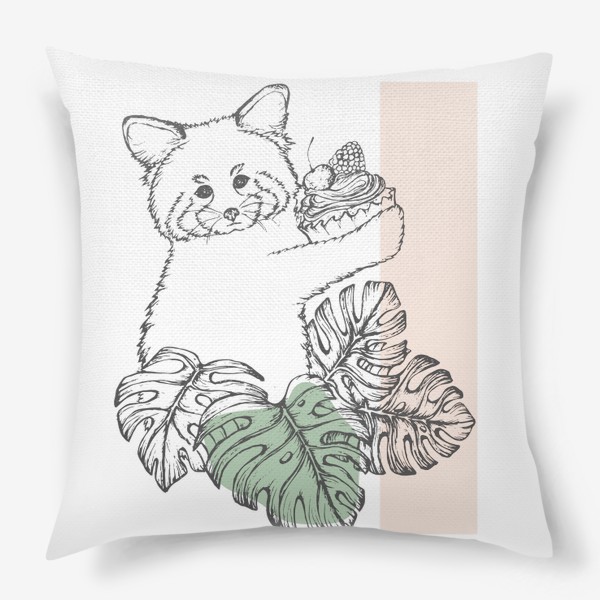 Подушка «Милая панда с капкейком»