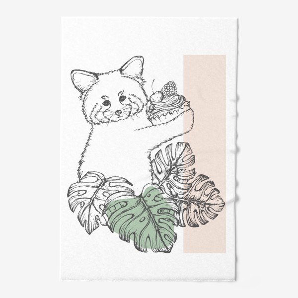 Полотенце «Милая панда с капкейком»