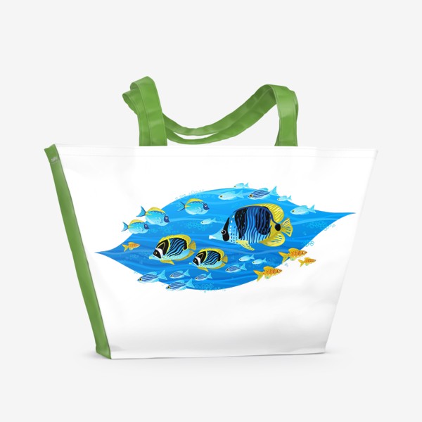 Пляжная сумка «Море. Тропические рыбки»