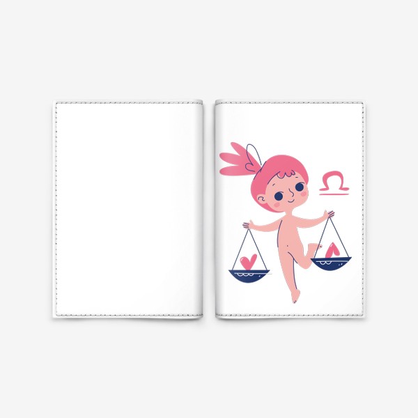 Обложка для паспорта «весы зодиак. Малышка голышка»