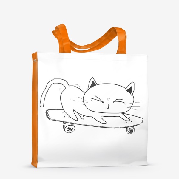 Сумка-шоппер «Skateboard Cat»