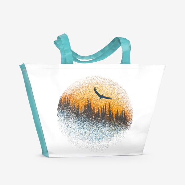 Пляжная сумка «Owl and Forest»