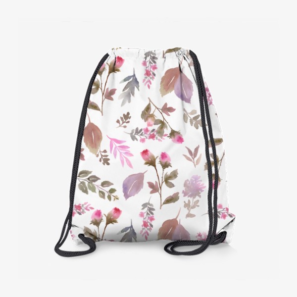 Рюкзак «Нежные розовые бутоны на белом фоне»