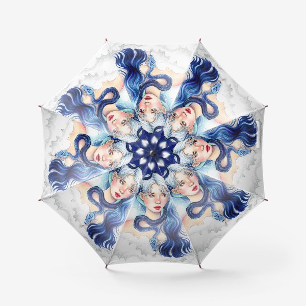 Зонт «Синяя дева со змеями»