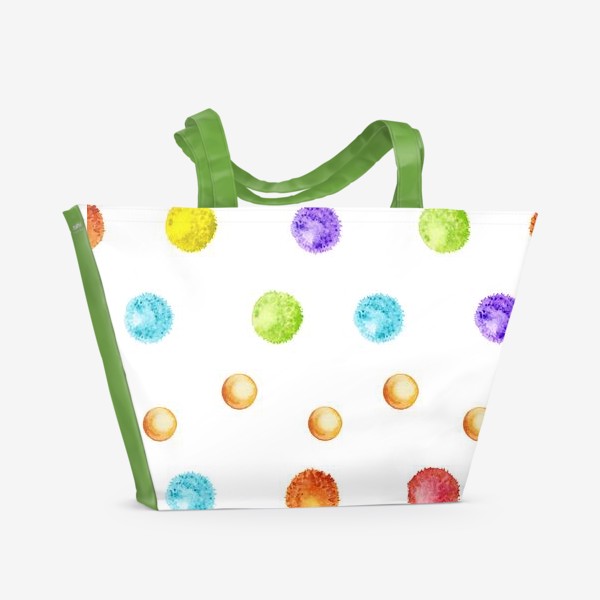 Пляжная сумка «Пушистые шарики»