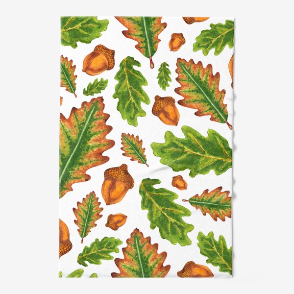 Полотенце «Паттерн листья дуба»