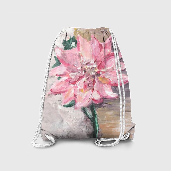 Рюкзак «Розовый цветок на холсте»