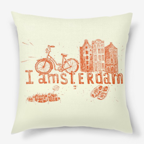 Подушка «Амстердам. Графика»