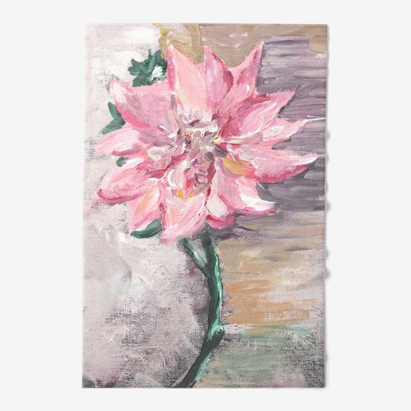 Полотенце «Розовый цветок на холсте»