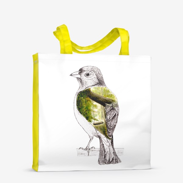 Сумка-шоппер «Птица и лес»