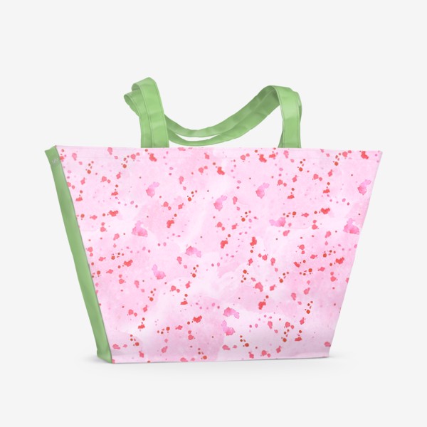Пляжная сумка «Розовые акварельные брызги»