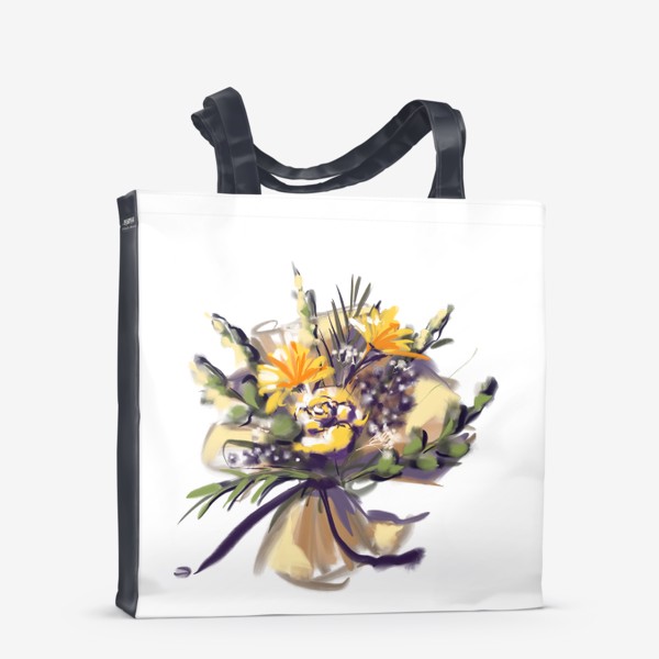 Сумка-шоппер «Пышный букет цветов»
