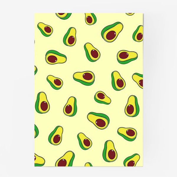 Постер «Авокадо, светло-желтый миндаль»