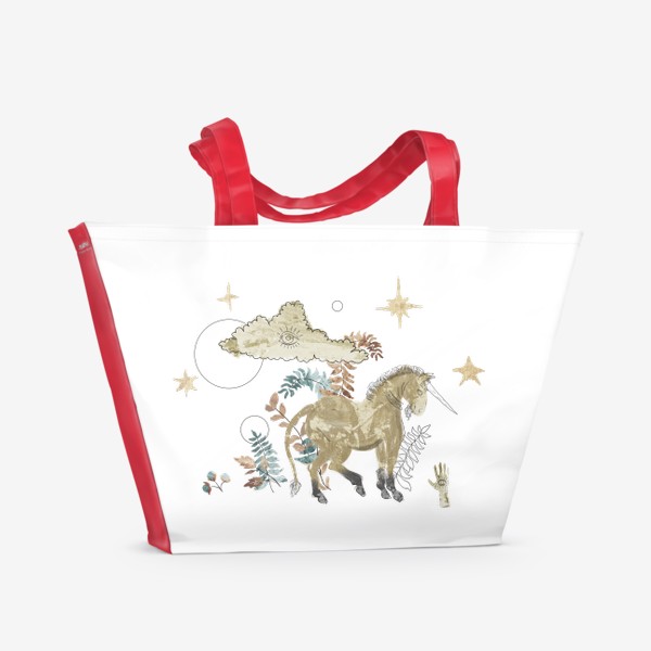 Пляжная сумка «Единорог. Мифические животные»