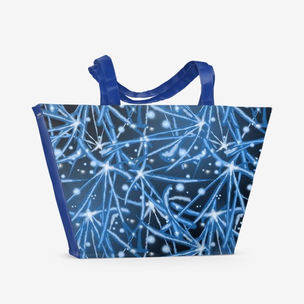 Пляжная сумка «Протомолекула светящиеся искры.»