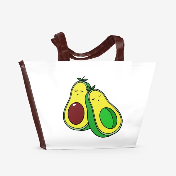 Пляжная сумка «Авокадо любовь»