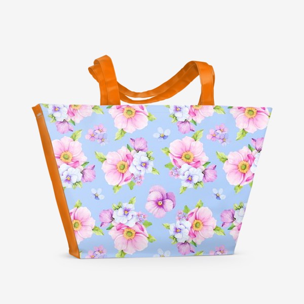 Пляжная сумка «Цветочный паттерн»