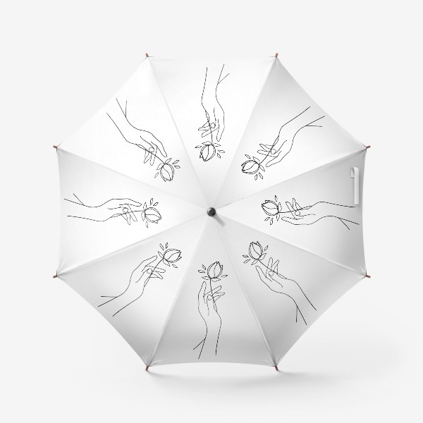 Зонт «Рука с цветочком»
