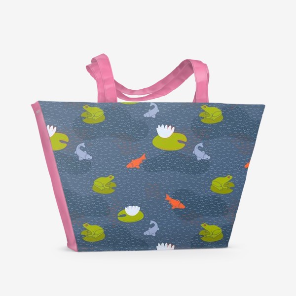 Пляжная сумка «Лягушки на кувшинках»