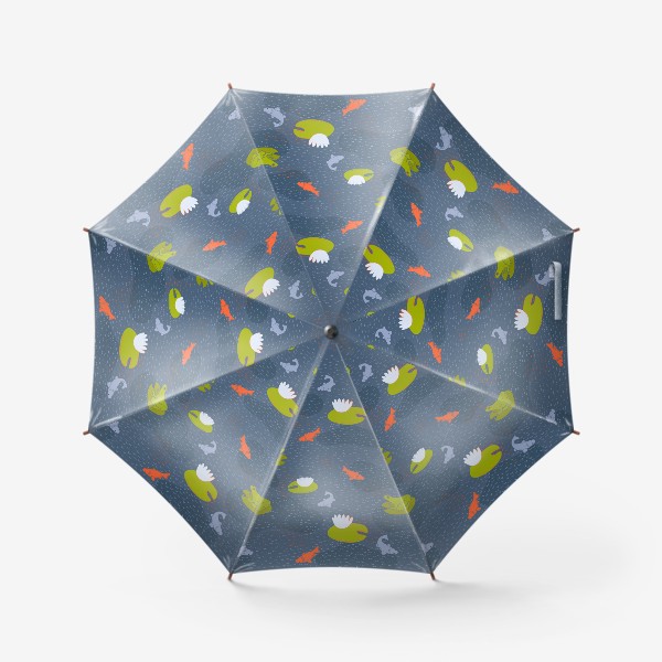 Зонт «Лягушки на кувшинках»