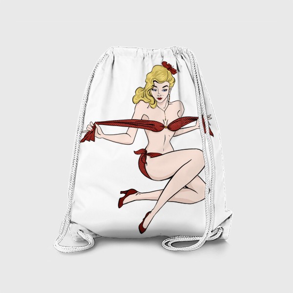 Рюкзак «Блондинка в красном»