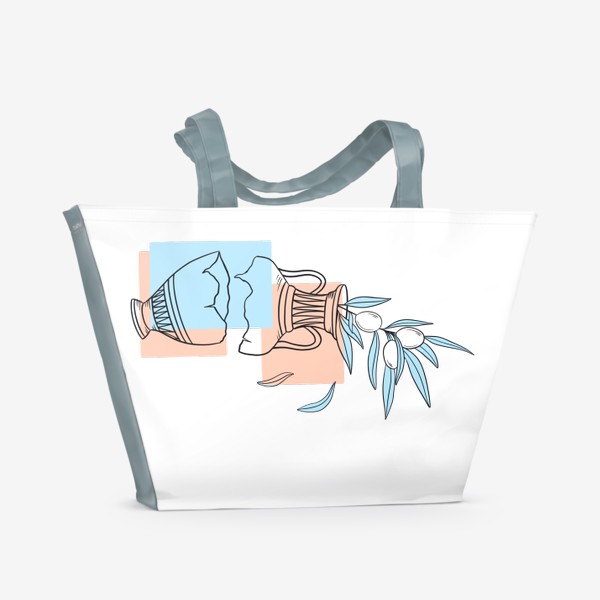 Пляжная сумка «Кувшин и оливковая ветвь»