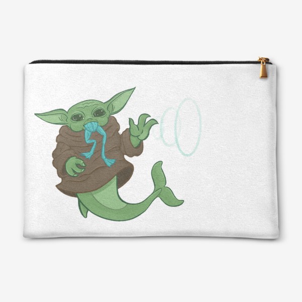 Косметичка «Baby Yoda Grogu mermaid Малыш Йода русалка»