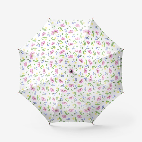 Зонт «Летний паттерн «Полевые цветы»»