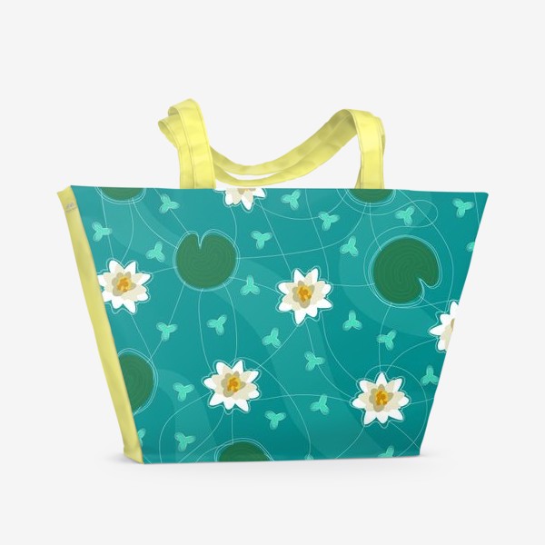 Пляжная сумка «водяные лилии»