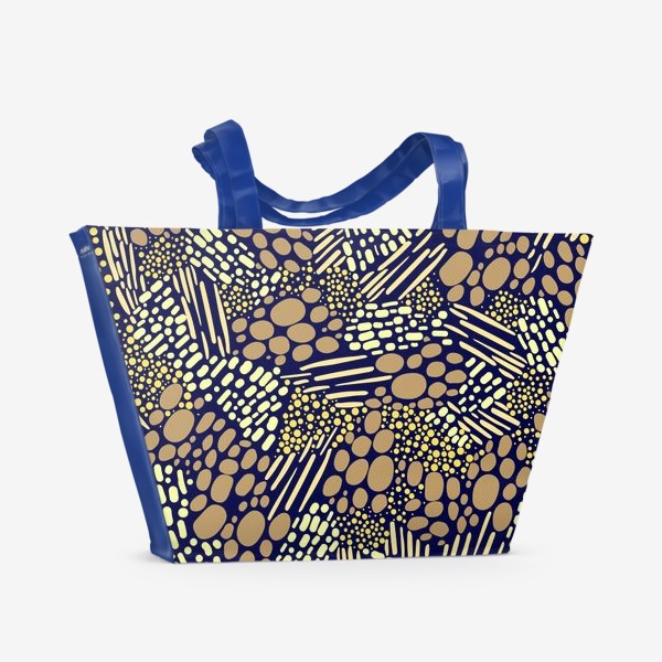 Пляжная сумка «абстрактные полоски и точки»