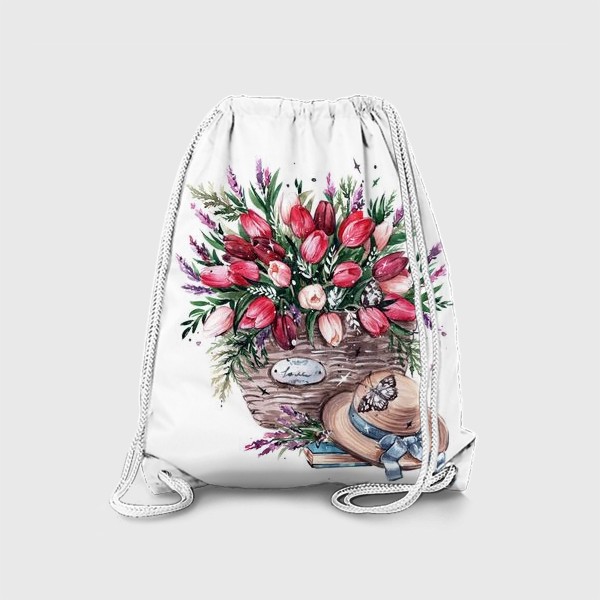 Рюкзак «тюльпаны и лаванда»