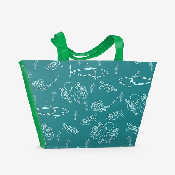 Пляжная сумка «морские обитатели»