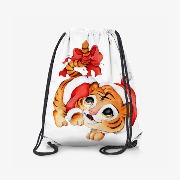 Рюкзак «Новогодний тигр с бантом»