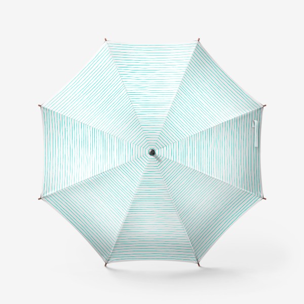 Зонт «Паттерн бирюзовые тонкие акварельные полоски»