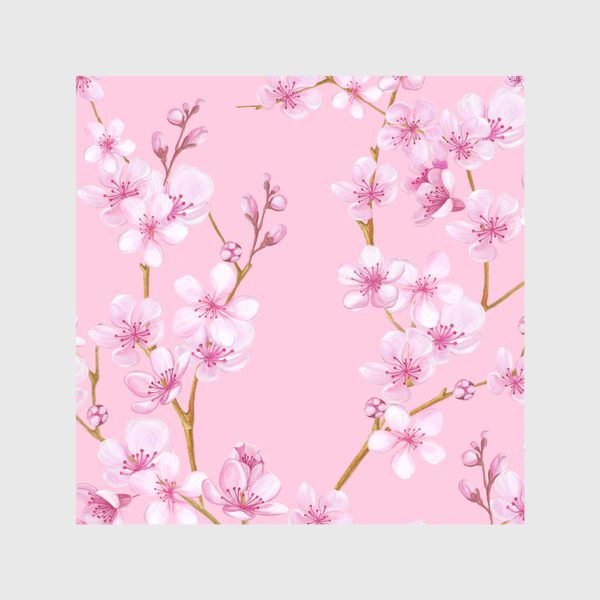 Скатерть «Весенняя сакура цветущая розовая вишня»