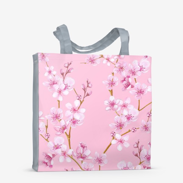 Сумка-шоппер «Весенняя сакура цветущая розовая вишня»