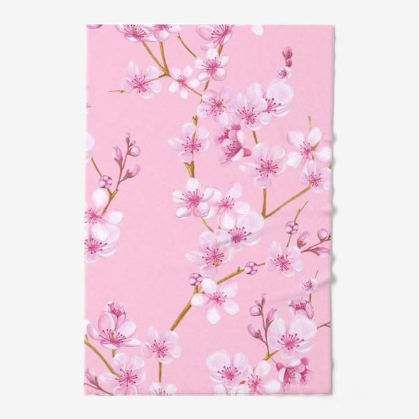 Полотенце «Весенняя сакура цветущая розовая вишня»