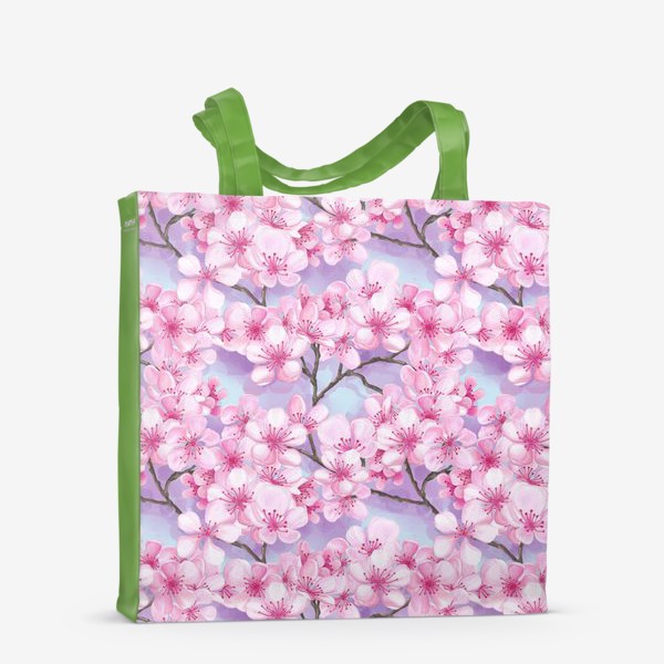 Сумка-шоппер «Весенняя сакура цветущая вишня ветка»