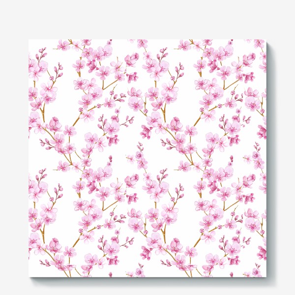 Холст &laquo;Весенняя сакура цветущая вишня маленькие цветы&raquo;