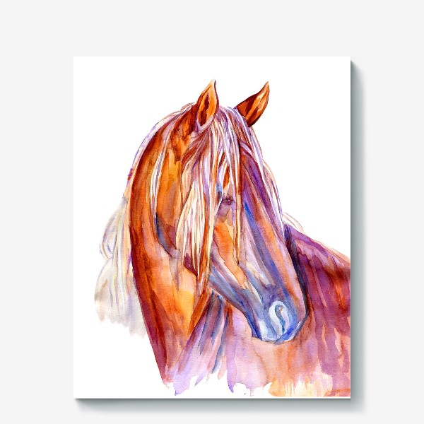 Холст «Лошадь/Watercolor horse»