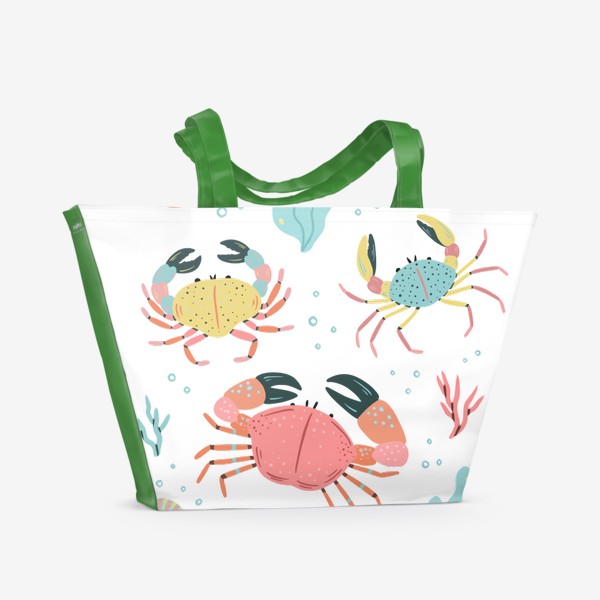 Пляжная сумка «Крабы/ракушки/море»