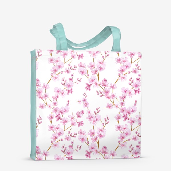 Сумка-шоппер &laquo;Весенняя сакура цветущая вишня маленькие цветы&raquo;