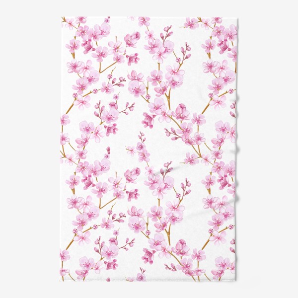 Полотенце «Весенняя сакура цветущая вишня маленькие цветы»