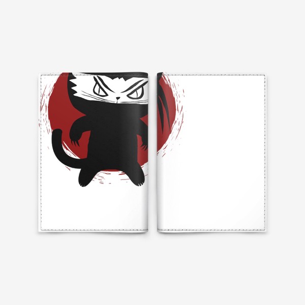 Обложка для паспорта «Ninja Cat»