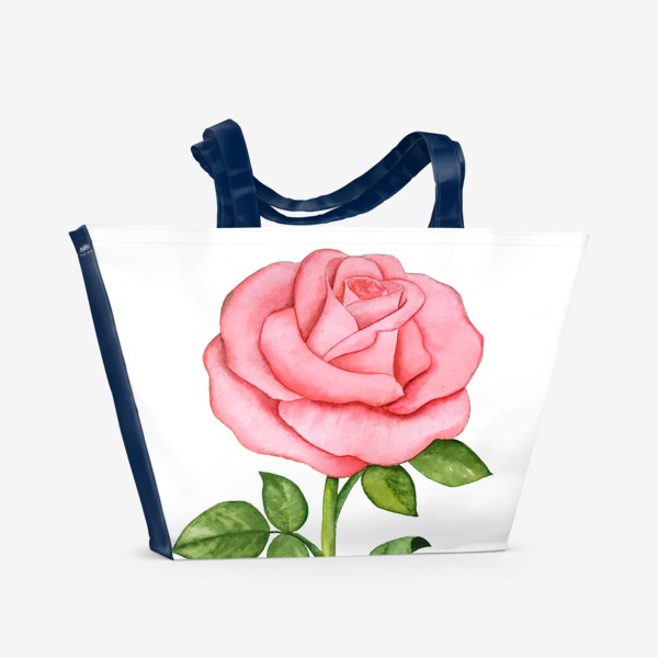 Пляжная сумка «Роза. Акварель»