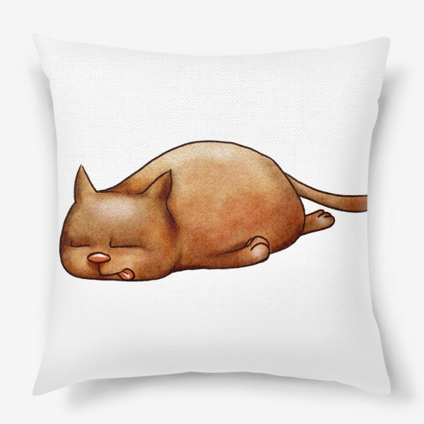 Подушка «Толстый кот спит»