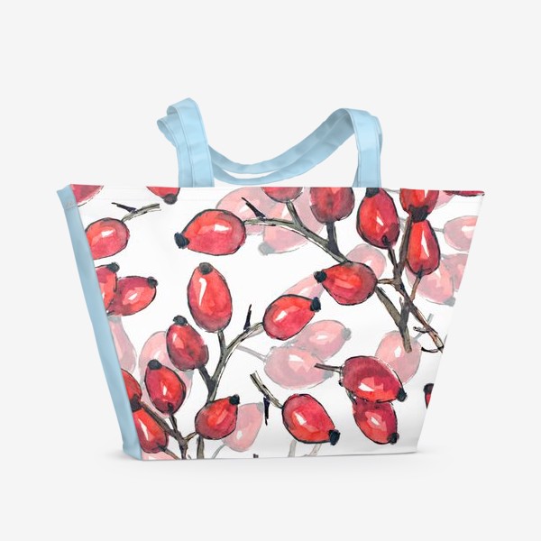 Пляжная сумка «Россыпь красного шиповника»