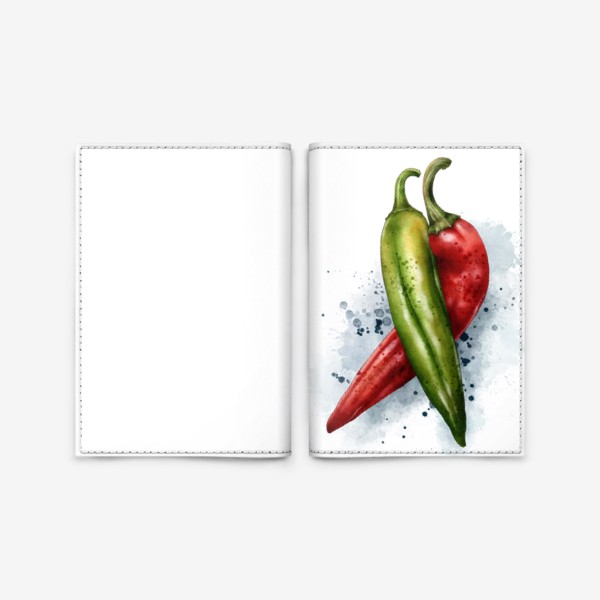 Обложка для паспорта «Острые перцы, Hot Peppers Art»